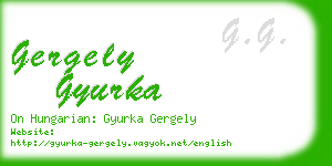 gergely gyurka business card